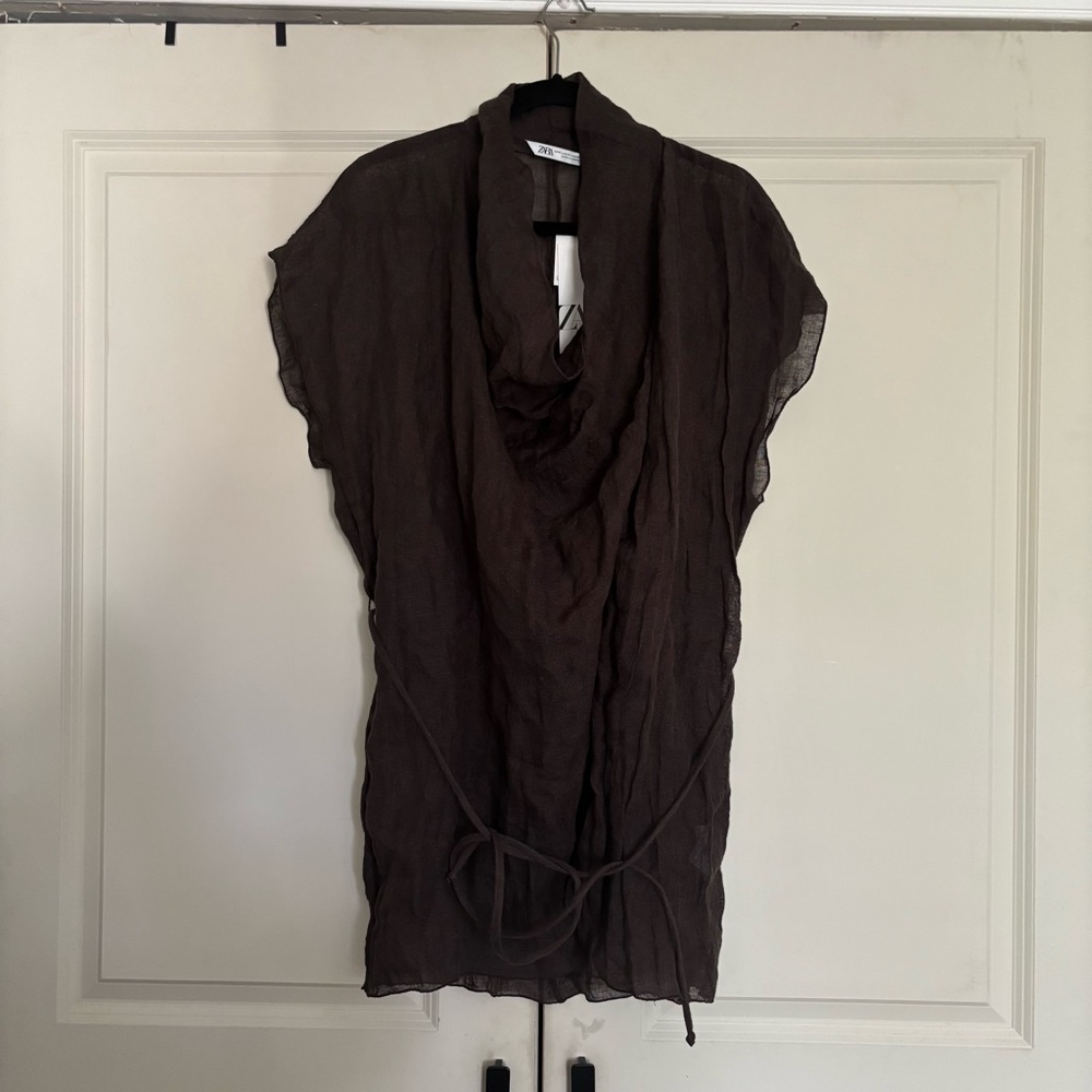 Zara Dark Brown Women's Blouse